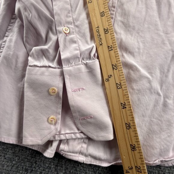Gucci Purple Size 15 Long Sleeve Button Up Shirt Italy Made Authentic Cotton Mix - Picture 10 of 16